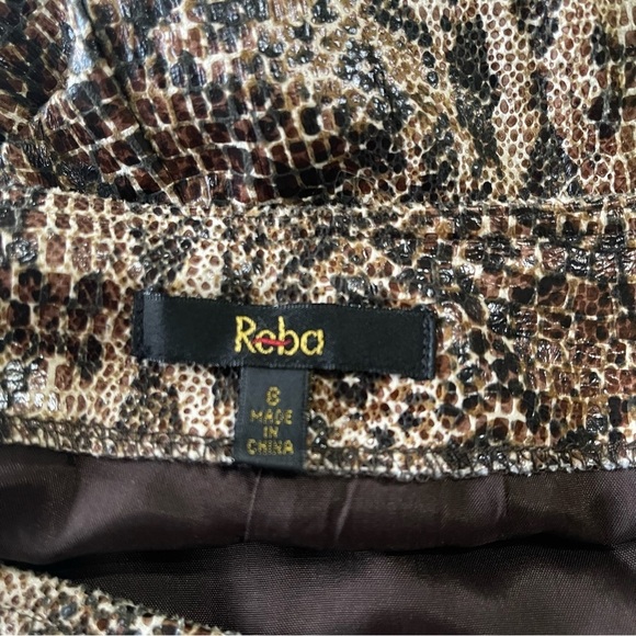 Reba faux suede snake print crinkle maxi skirt NWT  Argentina size 6 - Picture 5 of 13